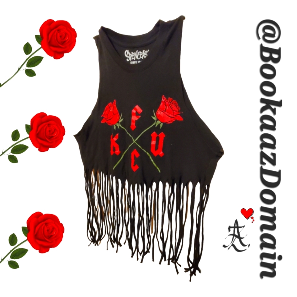 NEW Red Rose🌹Fringe Tank Top